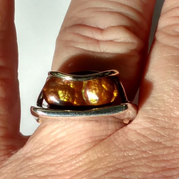 Fire Agate Ring Etsy