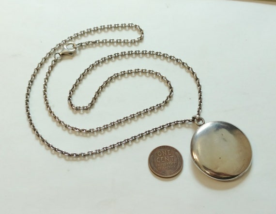 Antique Locket Pendant, Sterling Silver, Victoria… - image 10