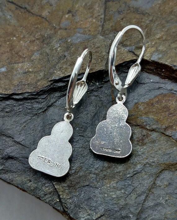 Lucky Buddha Earrings, Sterling Silver Lever Back… - image 2