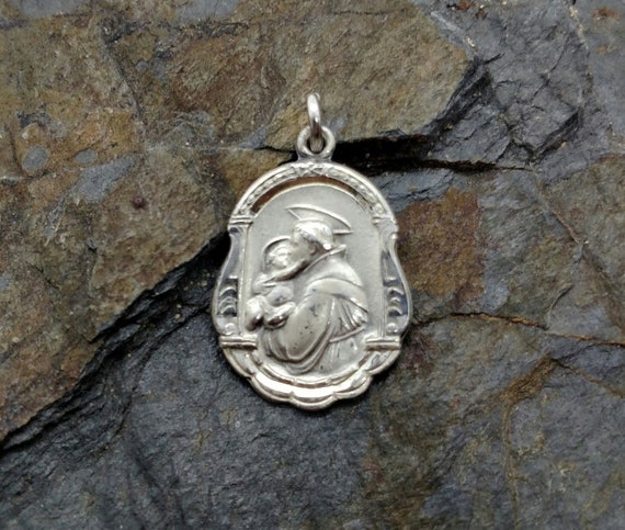 Collana Con Medaglia Di Sant'Antonio In Oro 14 Carati: Santo Patrono "Prega Per Noi" - Italia