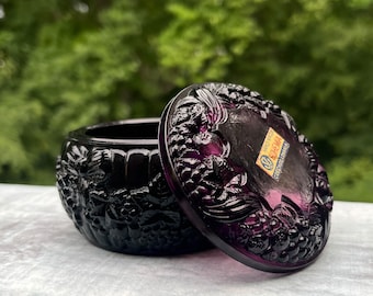 Bohemia Purple Trinket Box Jewelry Candy Vintage Harvest With Lid