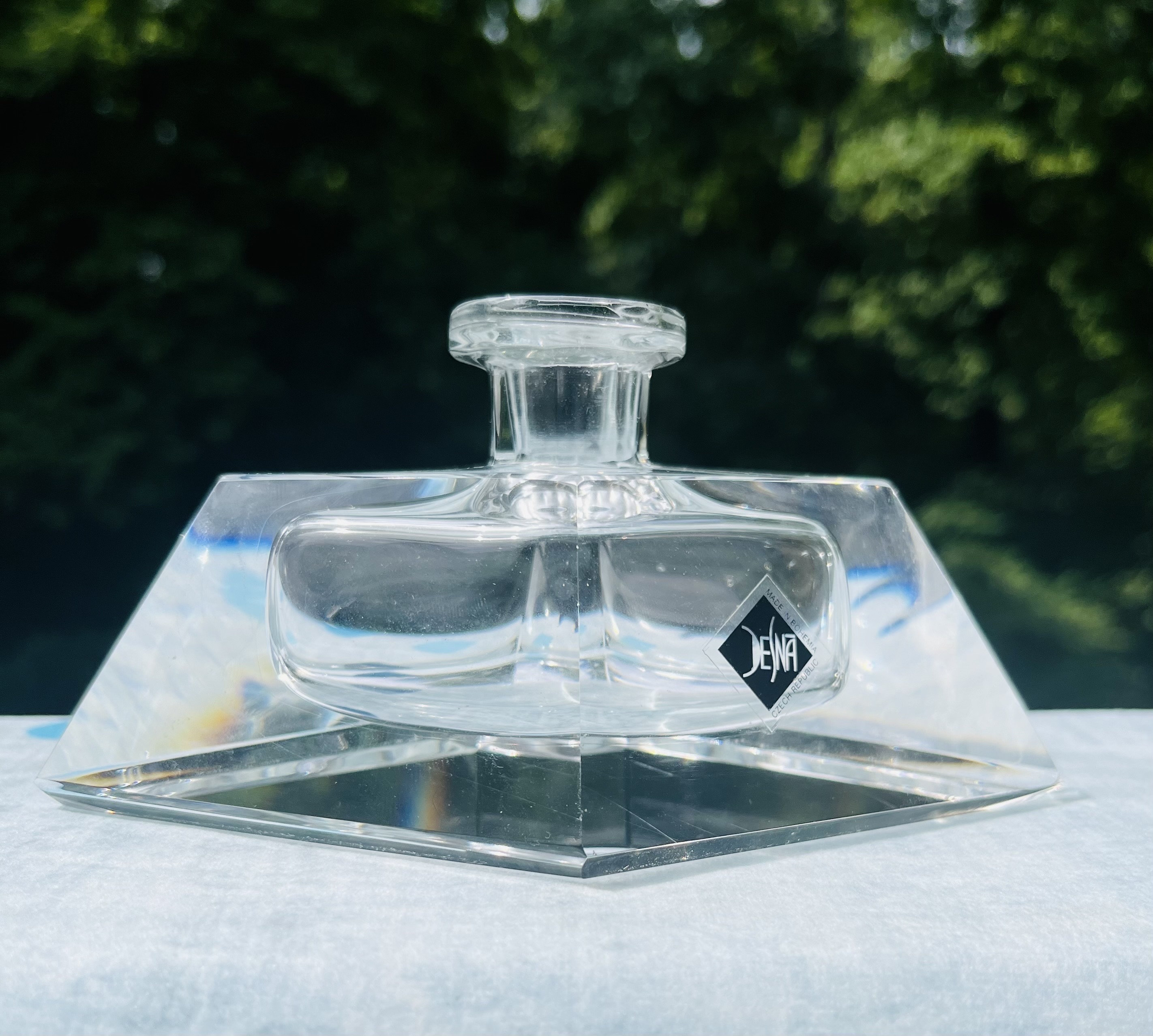 Desna Bohemia Cut Glass Perfume Bottle Engraved. - Etsy