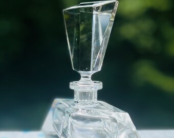 Desna Bohemia Cut Glass Perfume Bottle Engraved. - Etsy