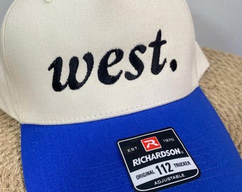 Gorra bordada del Oeste, gorra de camionero de malla bordada, gorra de despedida de soltero, gorra bordada personalizada, gorra Rodeo West, gorra para hombre y mujer