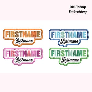 Custom Embroidered Name Patch – Personalized First & Last Name Badge – Iron On / Sew On
