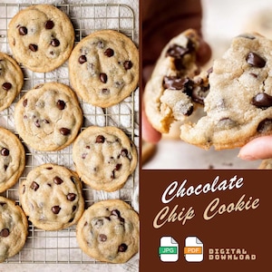 Homemade Chocolate Chip Cookie Recipe Digital Download | Easy Baking Guide | Printable Instructions | Instant Download