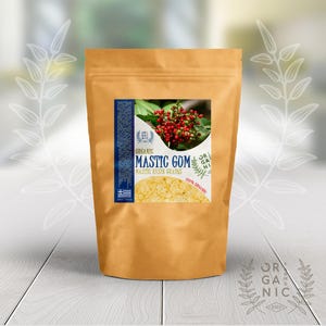 Premium Organic Chios Mastic Gum Resin, Handpicked from Chios Island. Perfect for Culinary Use and Crafts. Unique, Holiday Gift Vegan & Bio!