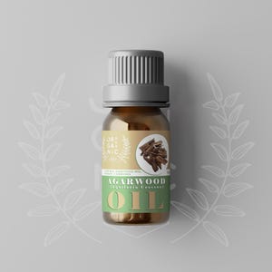 Huile essentielle de oud pure | Huile de bois d'agar authentique | Aquilaria Crassna | Exotique et rare | Premium pour parfumerie et mélanges aromatiques 5 ml/0,16 oz