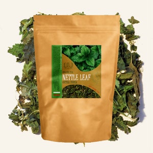 Folha de Urtiga Seca Orgânica (Urtica dioica) - Chá de Ervas e Ingrediente Culinário, Perfeito para Chás, Sopas. Puro, Orgânico, Fresco e Ecológico