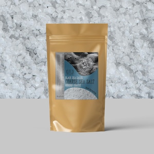 Sea Coarse Ground Natural Salt 500 g. Black Sea Salt  | Natural, GMO-Free, Perfect for Grinders and Cooking | Bulgarian Sea Salt with Iodate