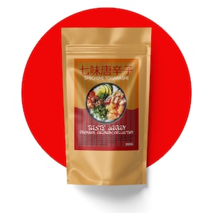 Authentic Japanese Shichimi Togarashi 300g | Bold & Aromatic 7-Spice Blend | Gourmet Seasoning for Ramen, Sushi, Tempura and More