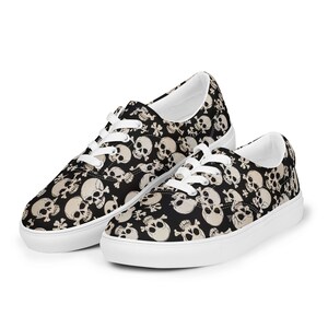 Men’s lace-up canvas shoes Micro skull