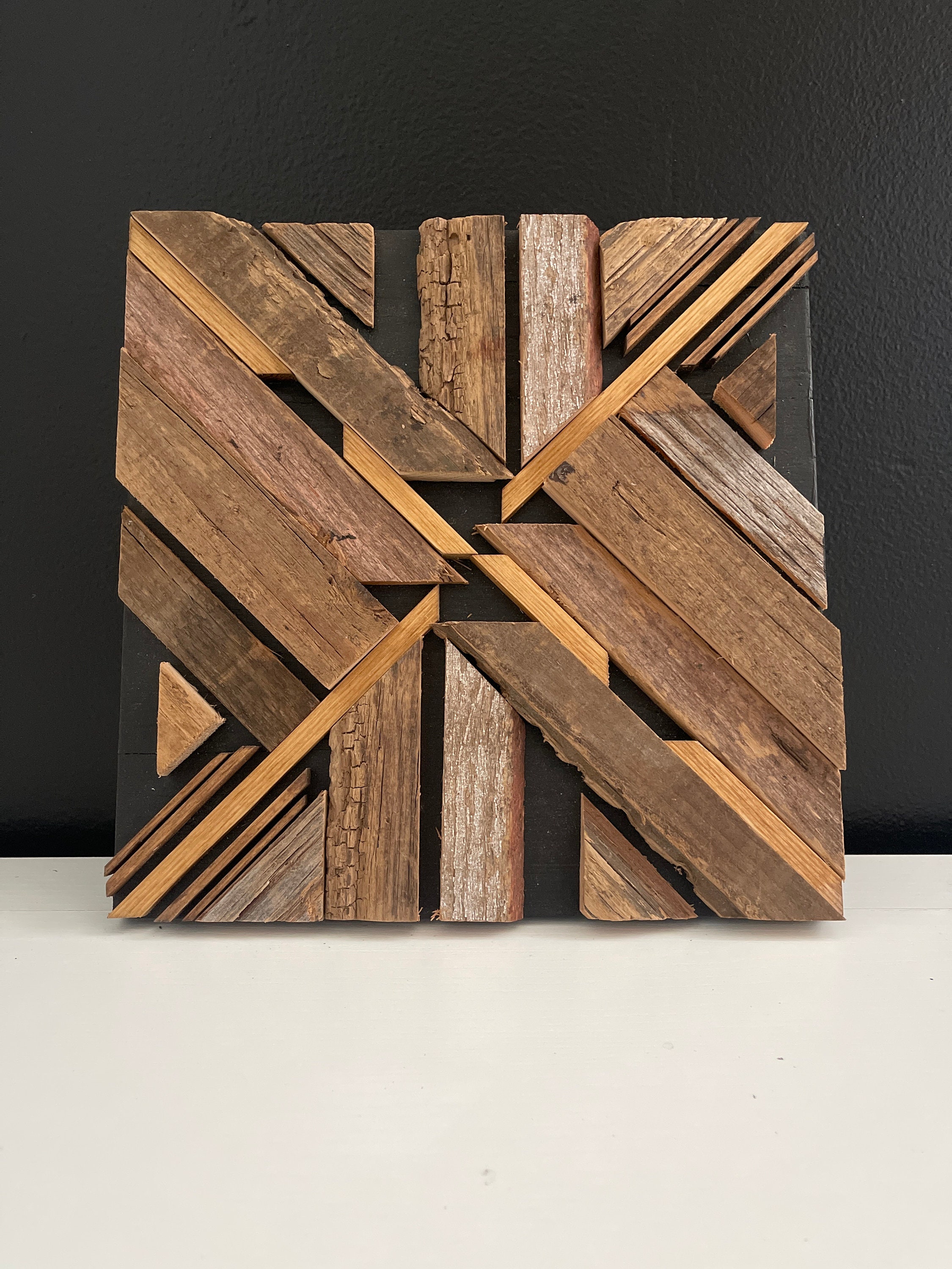 Geometric Wood Wall Art, Wood Wall hanging, Rustic Wall Decor, Natural Wood Wall Art , Barnwood wall decor, Farmhouse wall decor, boho decor