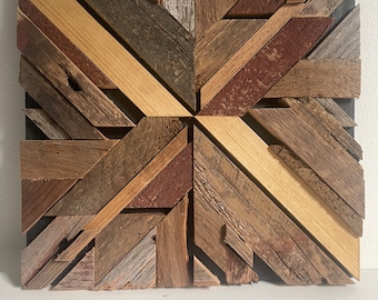 Geometric Wood Wall Art, Wood Wall hanging, Rustic Wall Decor, Natural Wood Wall Art , Barnwood wall decor, Farmhouse wall decor, boho decor
