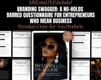 Branding Swagger: Build Your Brand Identity | Branding Questionnaire for Entrepreneurs | MRR/PLR Digital Guide for Resell