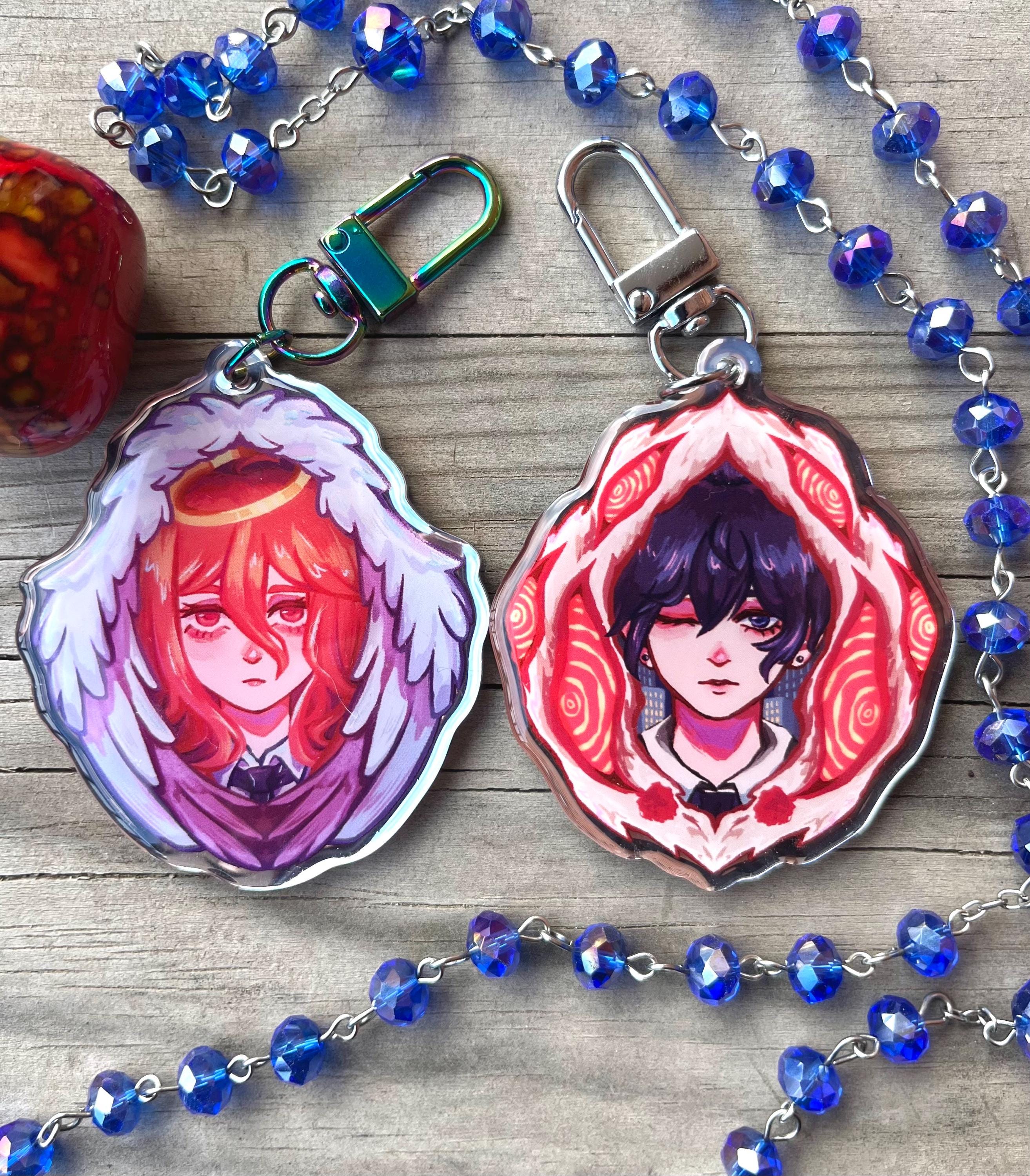 Aki Angel Chainsaw Csm Mirror Epoxy Keycharms - Etsy
