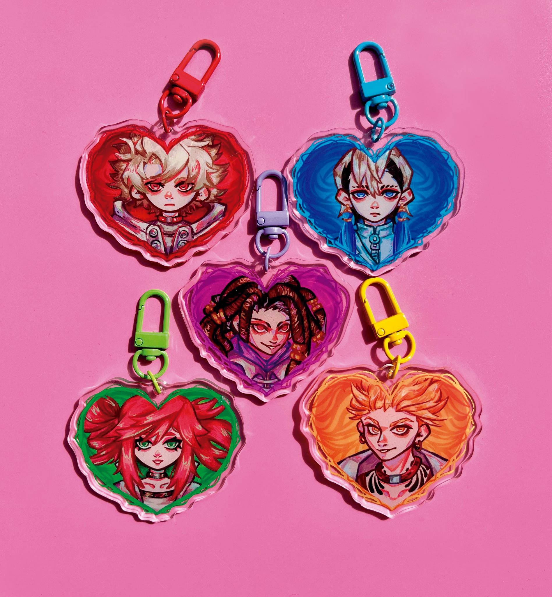 ガチアクタアクリルキーホルダー（ルド、リヨ、ザンカ、エンジン