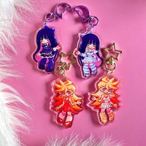 Panty & Stocking double sided epoxy acrylic keychains