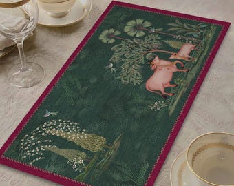 Ethnic Placemats | Square Place Mats for Dining Table, Cafe Bar Restaurant Table Mats, Personalized Table Placemat | Custom Dining Table Mat