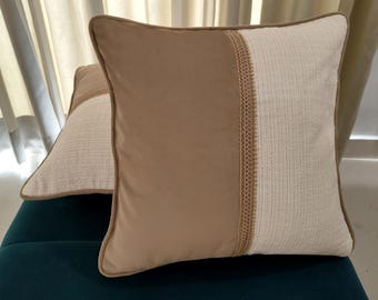 Designer Fabric Cushion Covers – Grey White Sofa Pillows for High-End Home Decor | Shabby Chic Style