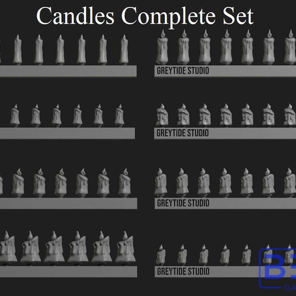 Candles. 3d printed Conversion Parts (28-32mm Scale) Sci-fi Wargaming Miniatures