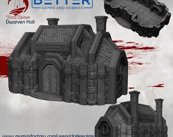 Hall - Kir Badur, Dwarven Township. Suitable for DnD, Dungeons and Dragons, , Fantasy RPG Tabletop Terrain
