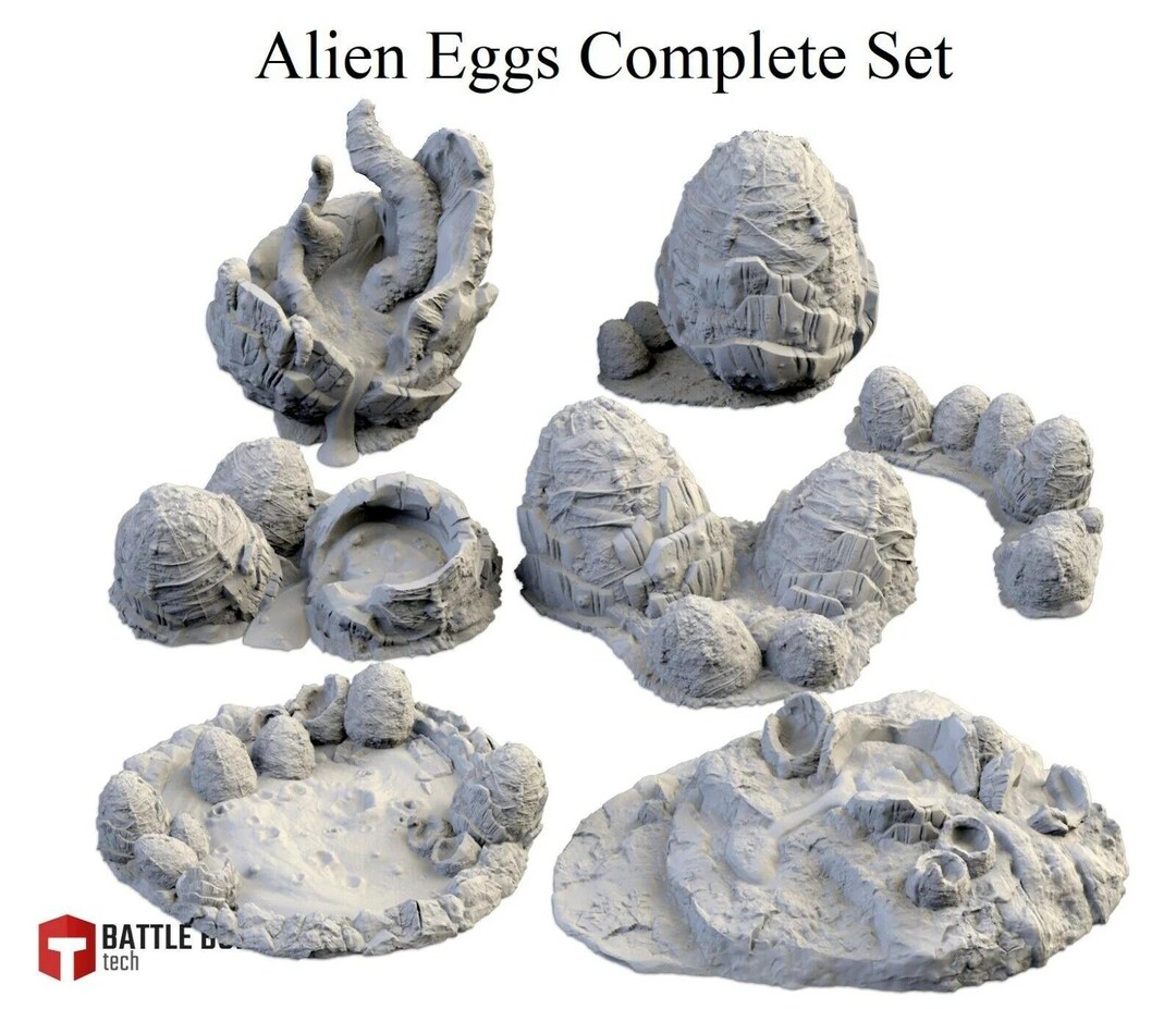 Alien Eggs & Spawning Pool (32, 28, 15 10mm Scale) Tabletop Wargaming ...