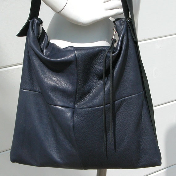 Distressed Navy Blue Leather Bag With Black Adjule Strap - Navy Blue Leather Purse Strap Distressed Navy Blue Leather Bag With Black Adjule Strap - Navy Blue Leather Purse Strap