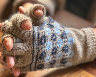 Fair Isle Gloves and Mitts, Digital Knitting Pattern - Etsy