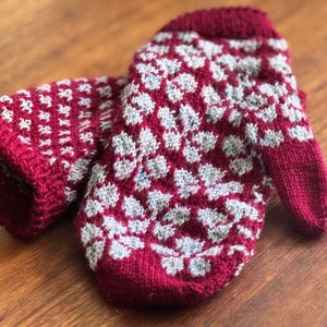 Gestrickte fairisle Handschuhe