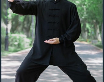 Traje Tai Chi Tang para hombre: Conjunto Hanfu chino vintage