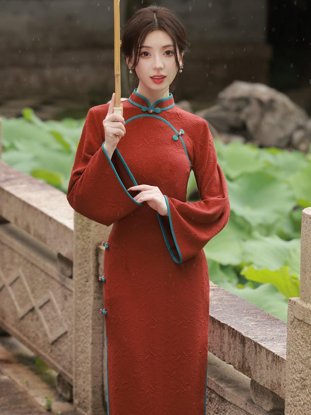 shanghai dress modern Vintage Slim Cheongsam Elegant Modern Shanghai Qipao Dress Blue / S