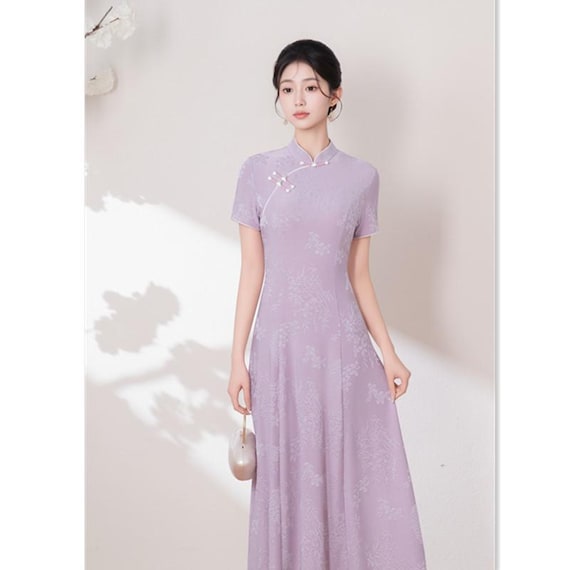 light purple swing dress BABEYOND Vintage Purple Gingham Swing Dress, 1950s Dress, Wisteria / White, 2XL