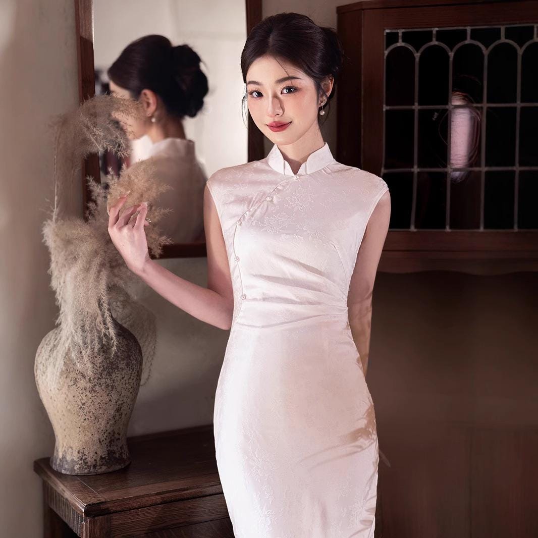 qipao dress fashion nova Mulberry Silk Qipao for Wedding | Red Cheongsam main image 0