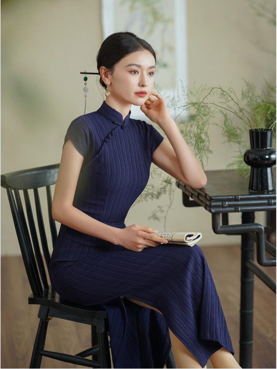 Navy/ Red Cheongsam Dress: Modern Qipao, Traditional Chinese Gown - Etsy Navy/ Red Cheongsam Dress: Modern Qipao, Traditional Chinese Gown - Etsy