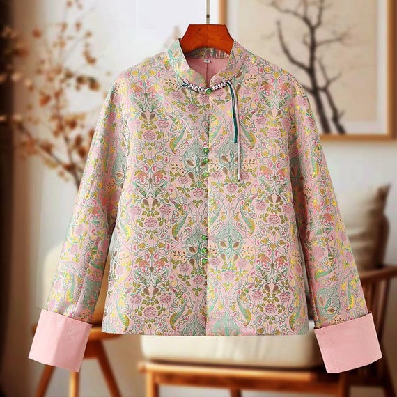 独特の素材 Women Embroidered Button Knot Style New Winter Autumn トップス