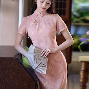 women's light pink chinese dress Amazon.com: Women's Sexy Slim Satin Cheongsam Dress (Color : Pink B, Size : XL) : Clothing, Shoes & Jewelry