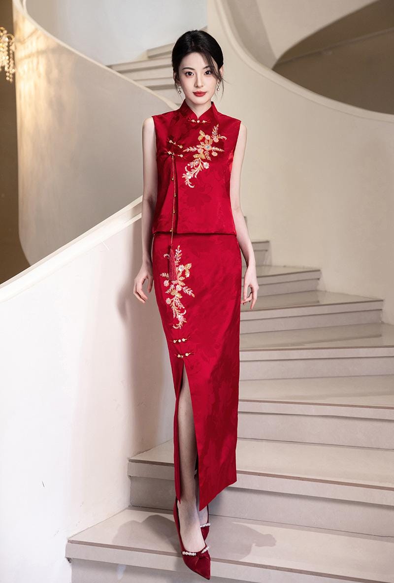 white christmas dresses Black Chinese Wedding Dress