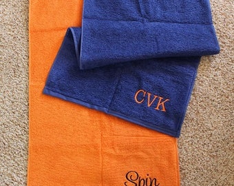 Personalized Pocket Workout Sweat Towel - Yoga Towel - Workout Towel - Golf Towel - Gym Towel - Exercise Towel - Embroidered Towel -