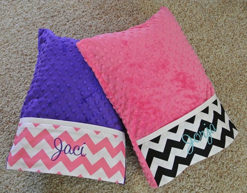 Personalized Minky Travel Pillows Minky Pillowcase Nursery Etsy