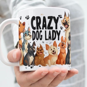 Dog Mug Wrap Dog Lovers Mug Wrap Sublimation Design PNG Funny Dog Mug PNG Press Design, Dog 11oz Coffee Cup Template