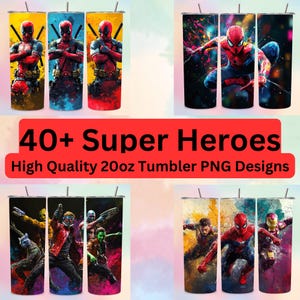 40+ Cartoon Character Tumbler Wrap Bundle, 20oz Tumbler Sublimation Bundle, High Resolution PNG Designs