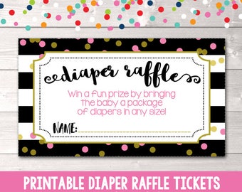 instant download printable diaper raffle tickets chevron etsy