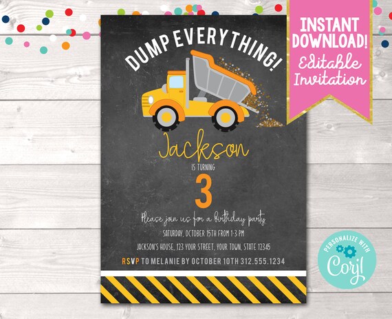 dump-truck-birthday-party-invitation-editable-boys-construction