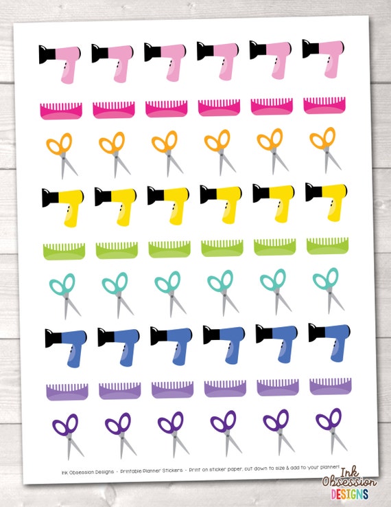 beauty printable planner stickers pdf instant download etsy