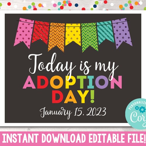 Instant Download Adoption Day Announcement Printable Adoption - Etsy
