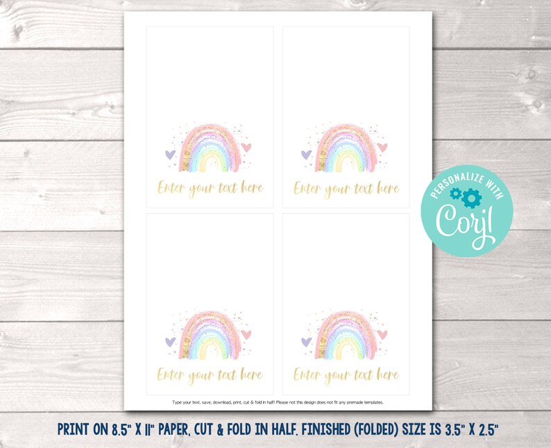 Editable Food Labels Instant Download Pastel Rainbow Printable - Etsy