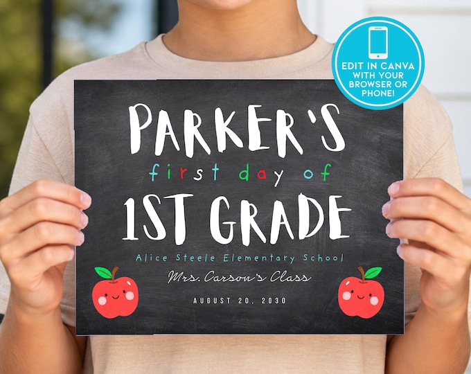 1st Day of School Signs