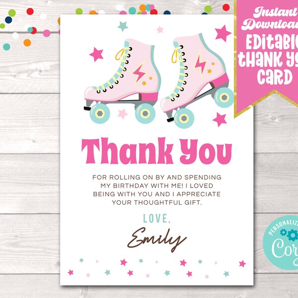 Thank You Roller Skates - Etsy