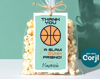 Jungen Basketball Gunst Tag: Slam Dunk Geburtstagsparty (bearbeitbar, druckbar)